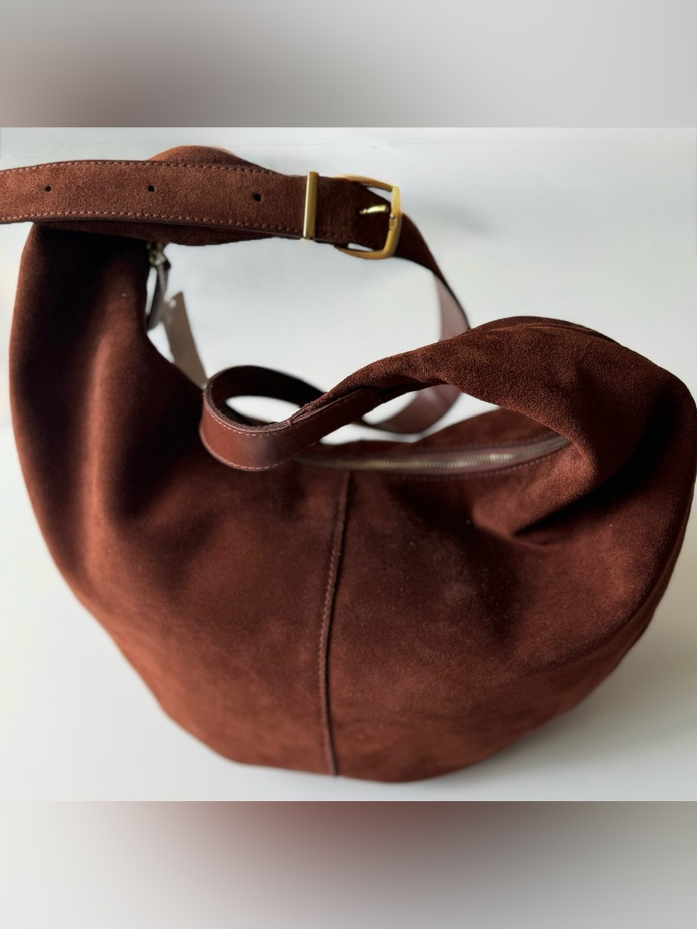Madewell  Suede Essentials Slouch Hobo Bag NEW - Picture 8 of 16